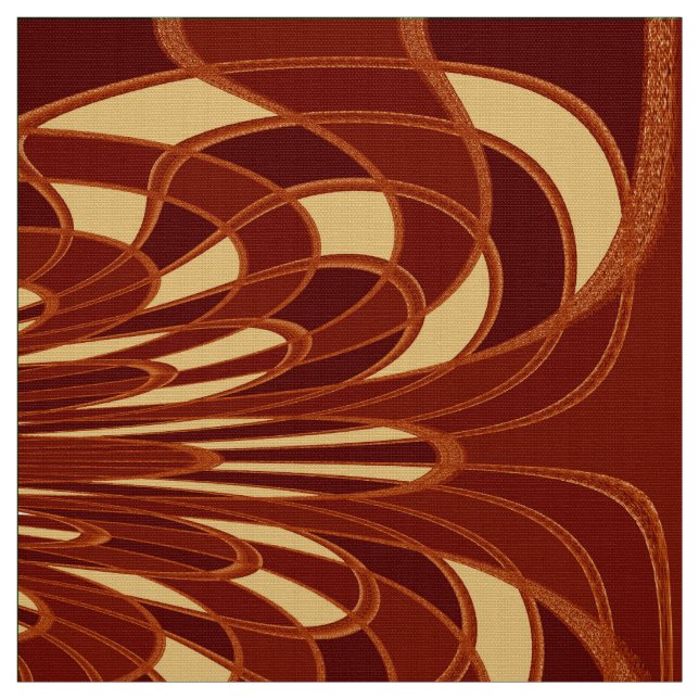 Champignon, résumé - rouge de cannelle - tissu (Échantillon)
