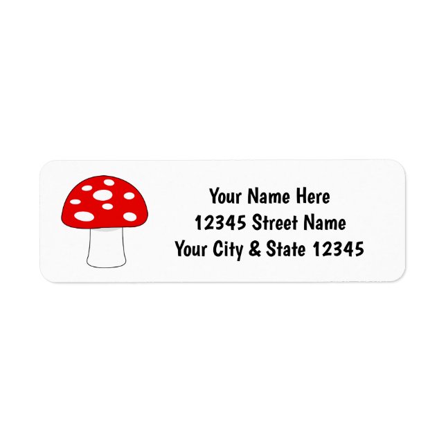 Champignons casquettes rouges mignons étiquettes d (Devant)