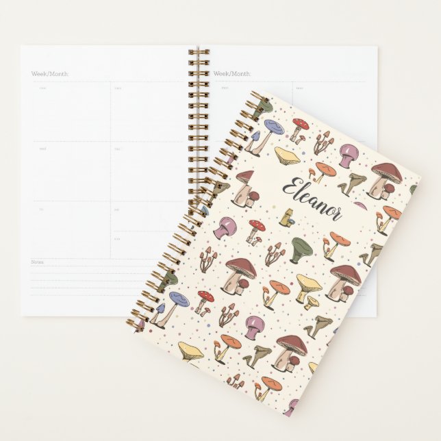 Champignons colorés Doodle Motif - Personnalisable (Devant avec enveloppe)