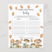 Champignons d'automne - jeu de baby shower « Nomme