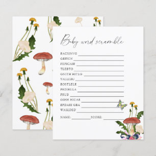 champignons de chute - jeu de baby shower de cours
