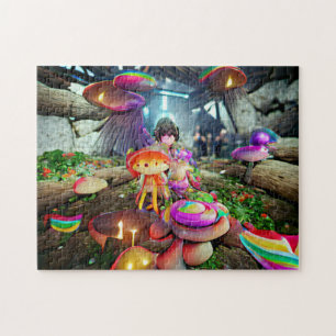 Champignons et fées Jigsaw Puzzle