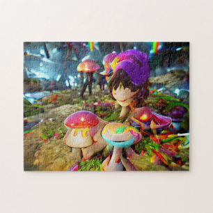 Champignons et fées Jigsaw Puzzle
