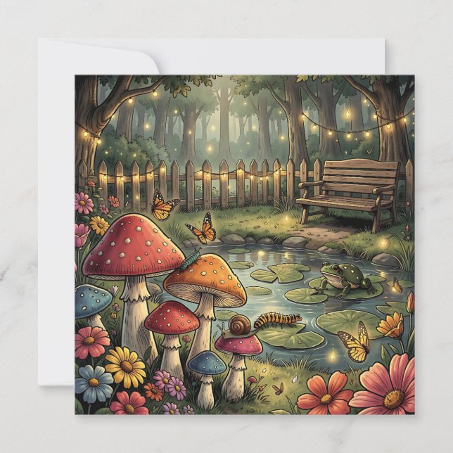 Champignons et Fleurs Rétro Vibes Vintage (Devant)