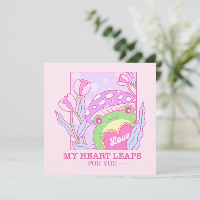 Champignons et grenouilles mignons - My Heart Leap (Debout devant)