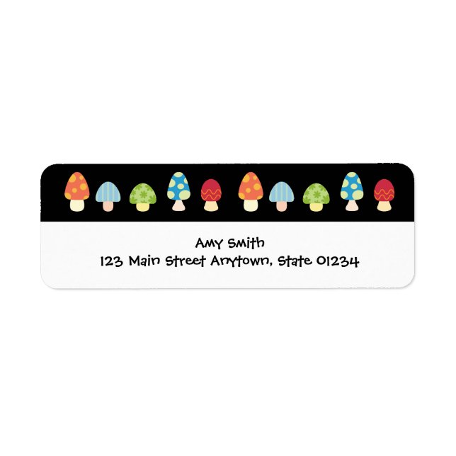 Champignons Étiquette Blank (Devant)