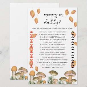 Champignons - jeu de baby shower maman ou papa