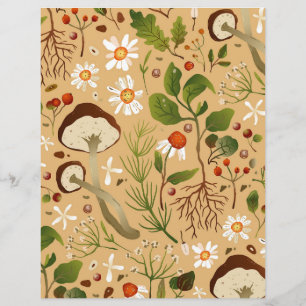 Champignons, Marguerites et Feuillage