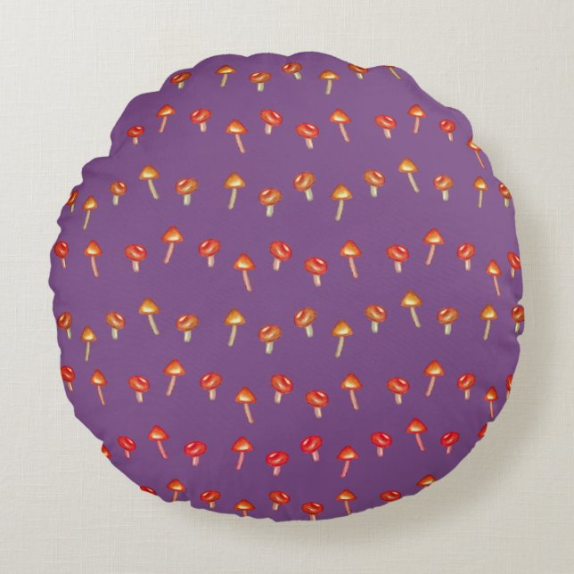Champignons Motif Coussin rond (Devant)