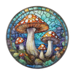 Champignons Planche à découper en verre