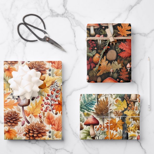 Champignons sauvages Enveloppement de papier feuil (Recto)