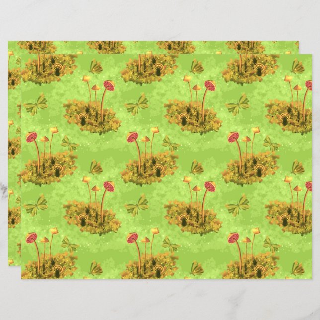 Champignons sur la mousse (Devant / Derrière)