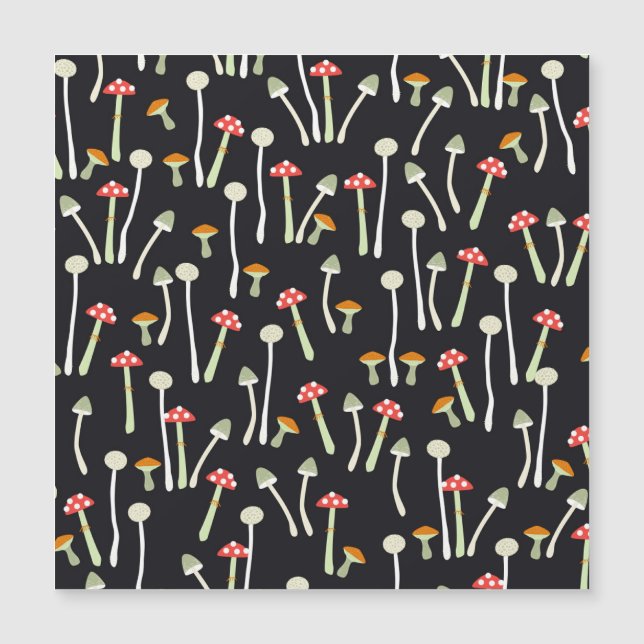Champignons vintages d'automne design motif. (Devant)