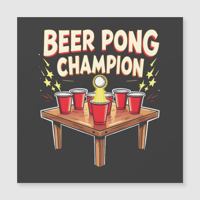 Champion de Beer Pong Jeu de Drink Ping Pong (Devant)
