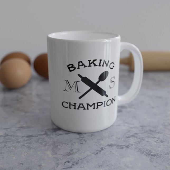 Champion de cuisson Outils de cuisine Café Mug (Perfect mug for the Baking Champion! Just add their initials)