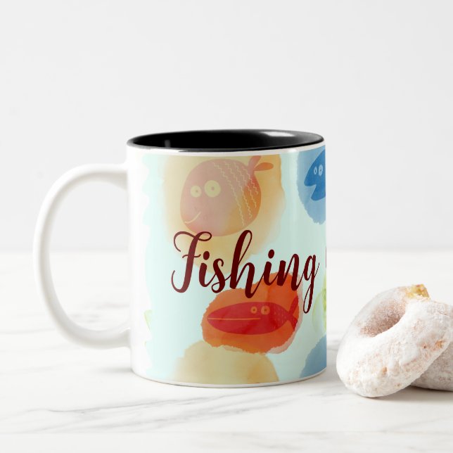 Champion de pêche pour papa Mug de la fête des Pèr (Avec donut)