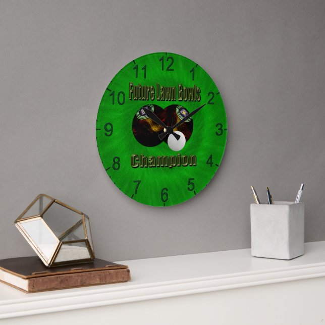Champion des Bowles de pelouse, horloge murale (Bureau)