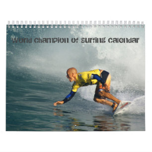 Champion du monde de surfer le calendrier 11x