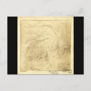 Champs de bataille de Manassas Carte 21 juillet 18