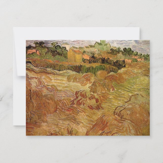 Champs de blé avec Auvers de Vincent van Gogh (Devant)