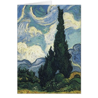 Champs de blé de Vincent van Gogh avec des cyprès