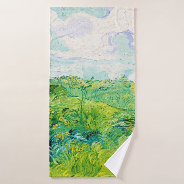 Champs de blé vert, Van Gogh (Serviette de bain)