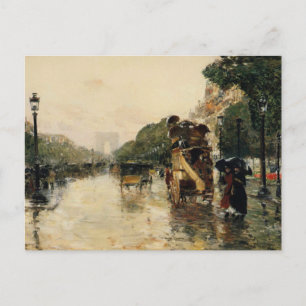 Champs Elysee, Hassam Carte postale