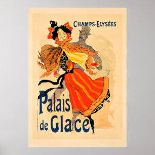 Champs Elysées Palais de Glace Poster vintage