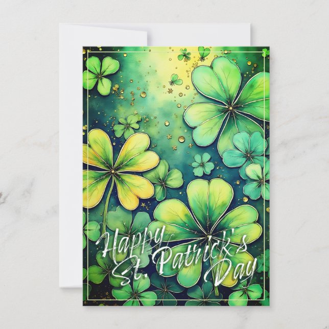 Chance à la Saint-Patrick - Trèfles aquarelle 🍀✨ (Devant)