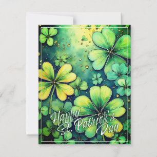 Chance de la Saint Patrick - Shamrocks d'aquarelle