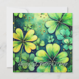 Chance de la Saint Patrick - Shamrocks d'aquarelle