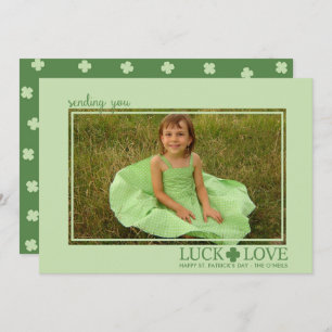 Chance et amour Saint Patrick's Day Carte photo