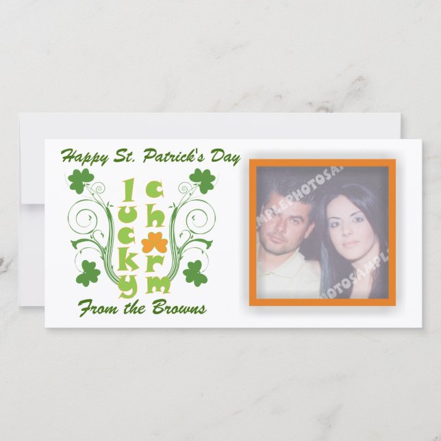 Chance Lucky shamrock trèfle tourbillons (Devant)