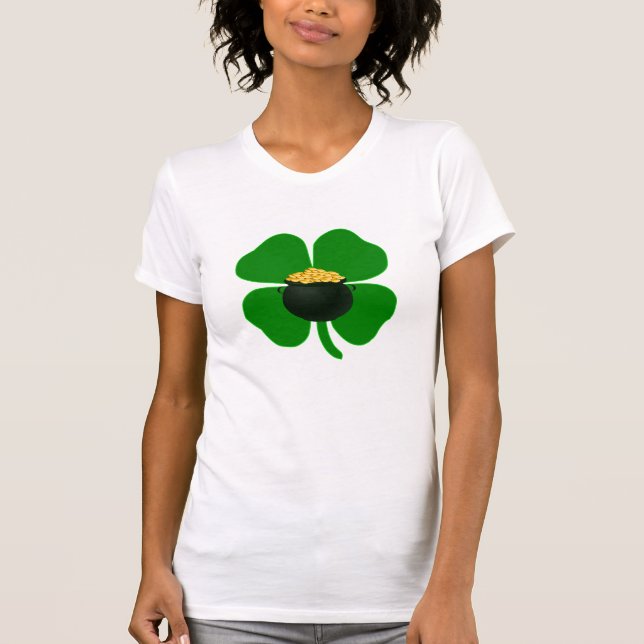 Chanceuse Irlandaise Fille T-Shirt St Patrick's Da (Devant)