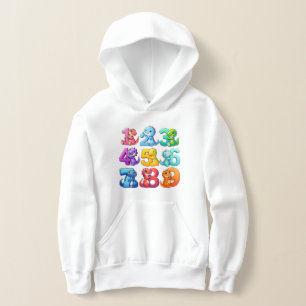 Chandail de maths à chiffres colorés pour enfants