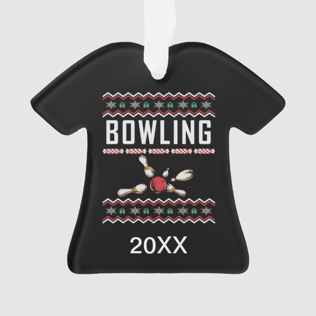 Chandail de Noël moche de Pins de Bowling personna (devant)