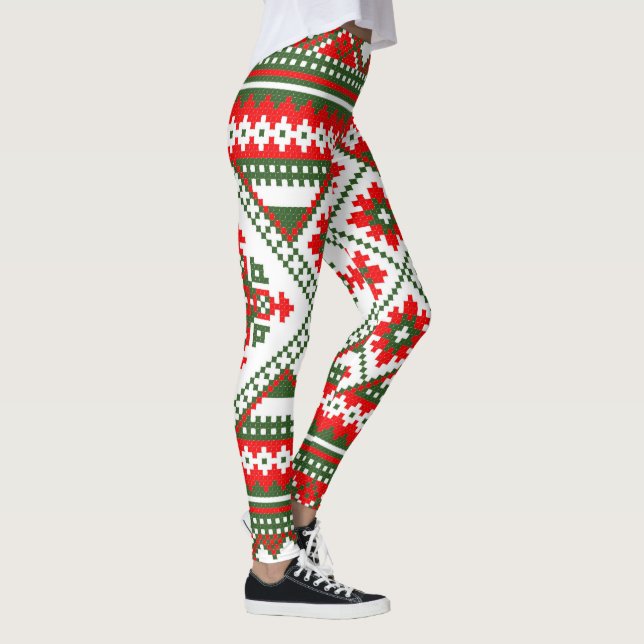 Chandail de Noël moche motif de vacances leggings (Droite)