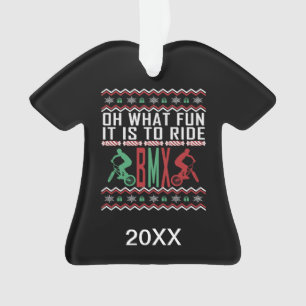 Chandail de Noël moche pour cavalier BMX personnal