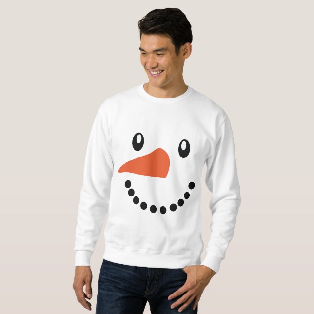 Chandail de pullover de Noël du bonhomme de neige (Devant entier)