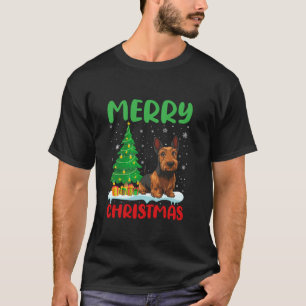 Chandail écossais Terrier Dog Tree Xmas Sweat Laid