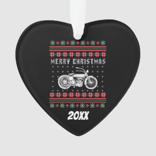 Chandail laid de Noël de moto vintage
