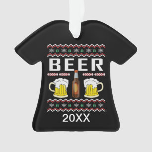 Chandail laid personnalisé de Noël de bière