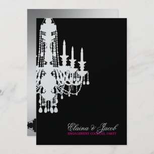 Chandelier 311-Glitz - Invitation Argent Métalliqu