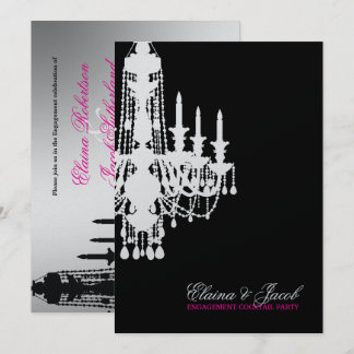 Chandelier 311-Glitz - Invitation Argent Métalliqu
