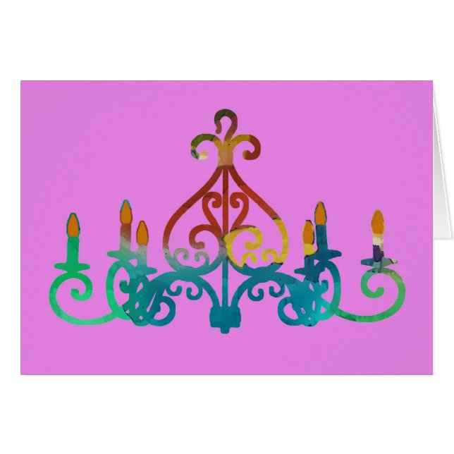 Chandelier arc-en-ciel ~ Carte (Devant Horizontal)