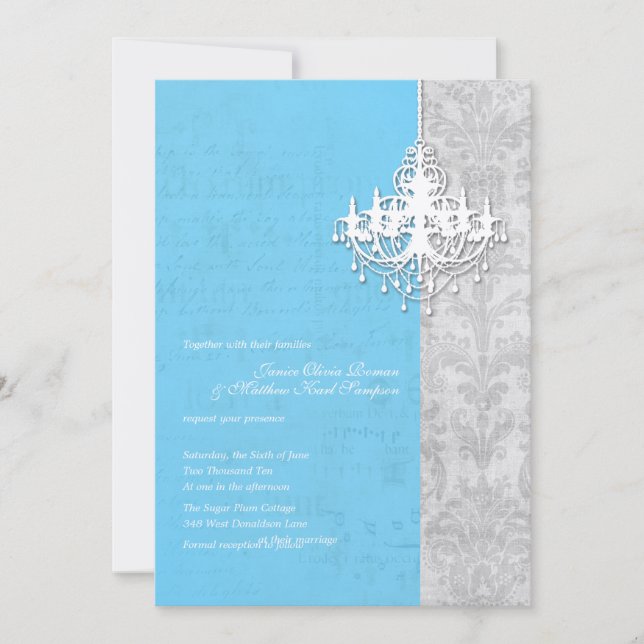 Chandelier Breeze Invitations de mariage (Devant)