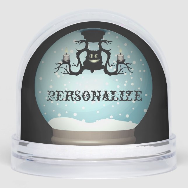 Chandelier de chute de chat noir automne neige glo (Avant)