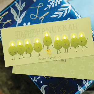 Chandelier de Hanukkah Olives Carte du Groupe Ve