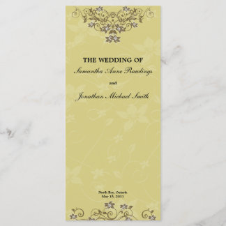 Chandelier d'or Programme de mariage floral