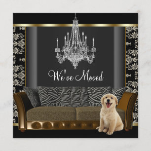 Chandelier doré Cartes de changement d'adresse en 